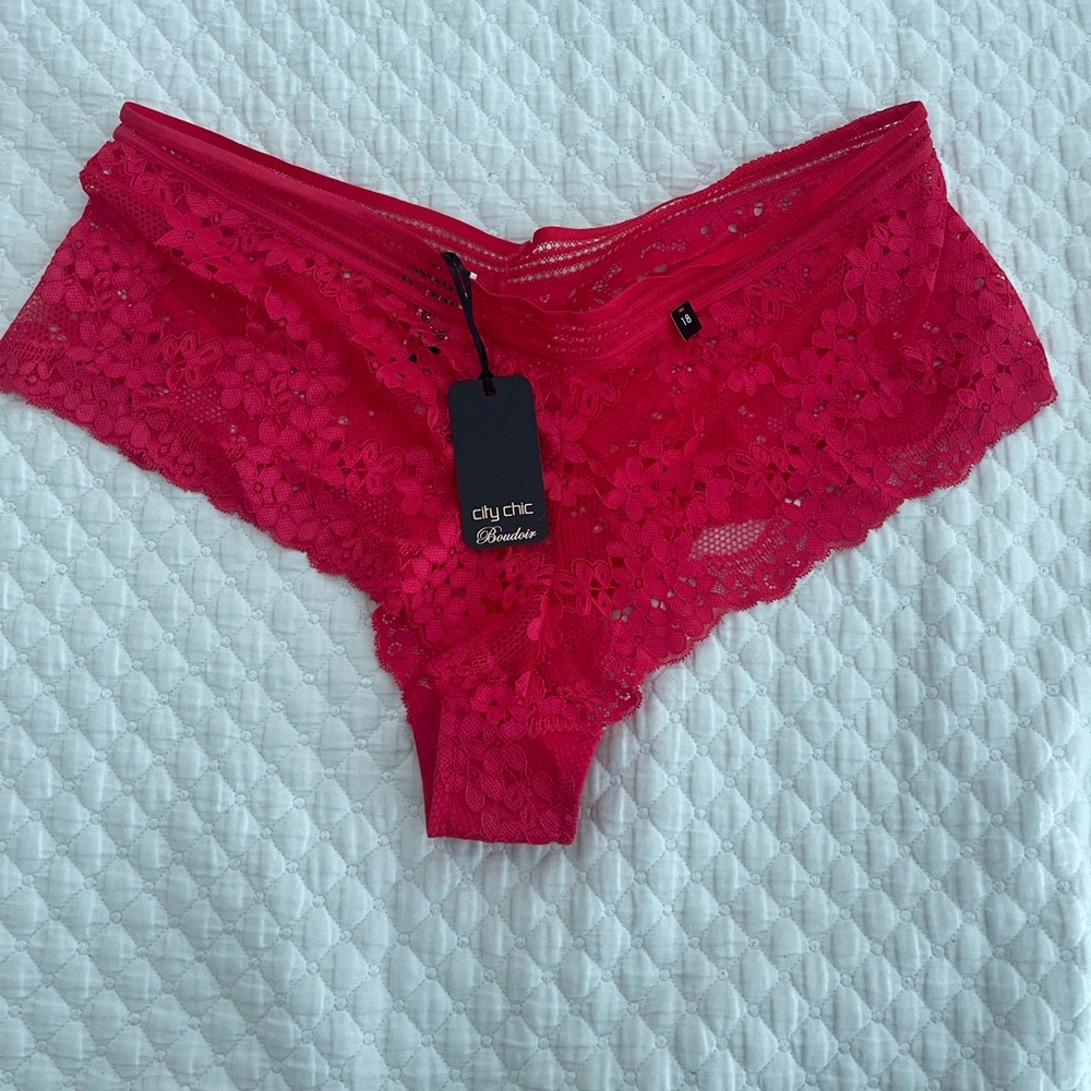 City Chic Women's Hot Pink Brontë Shorty Lace Panties S18 Azalia